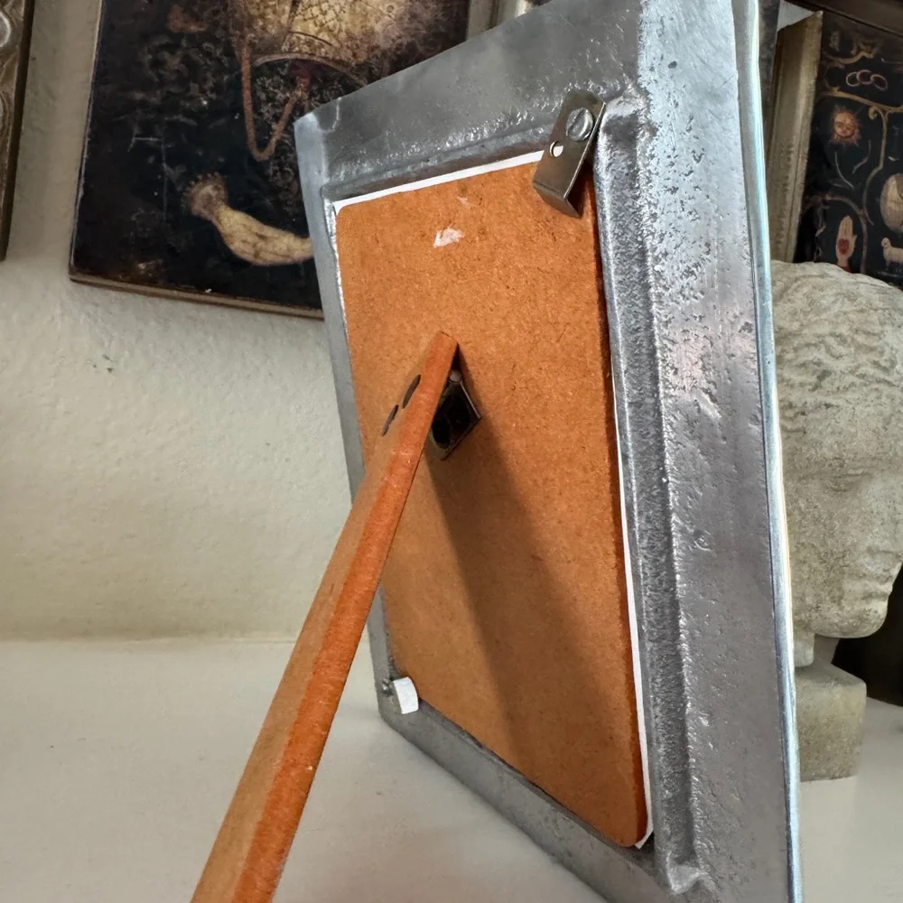 Handcrafted Basket Weave‎ Hammered Silver Picture Frame – 4x6 Photo